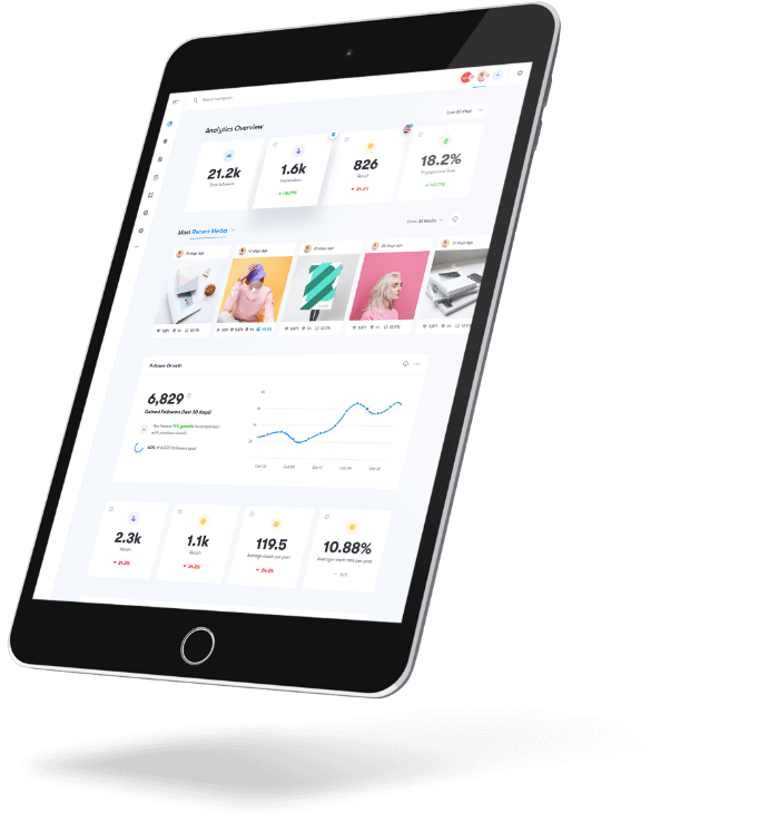 Hybrid mobile app development services â€“ iPad app interface preview