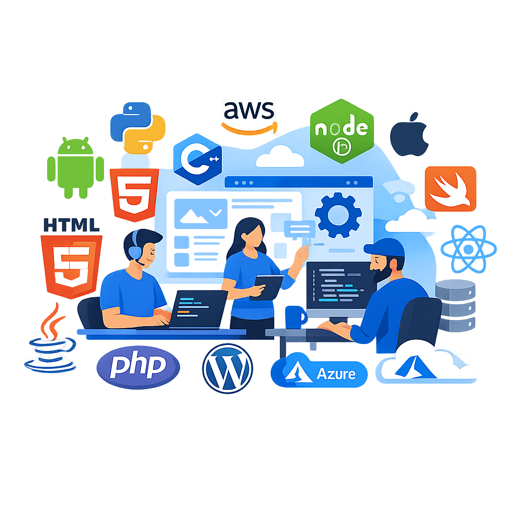 Software development services delivering scalable, secure, and high-performance solutions for startups and enterprises