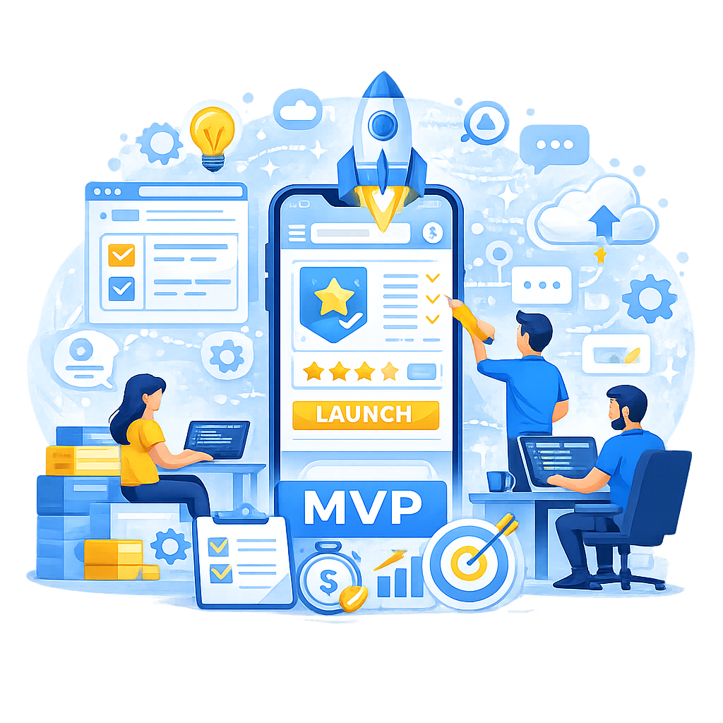 MVP development services building scalable minimum viable products for startups with rapid launch and modern technologies